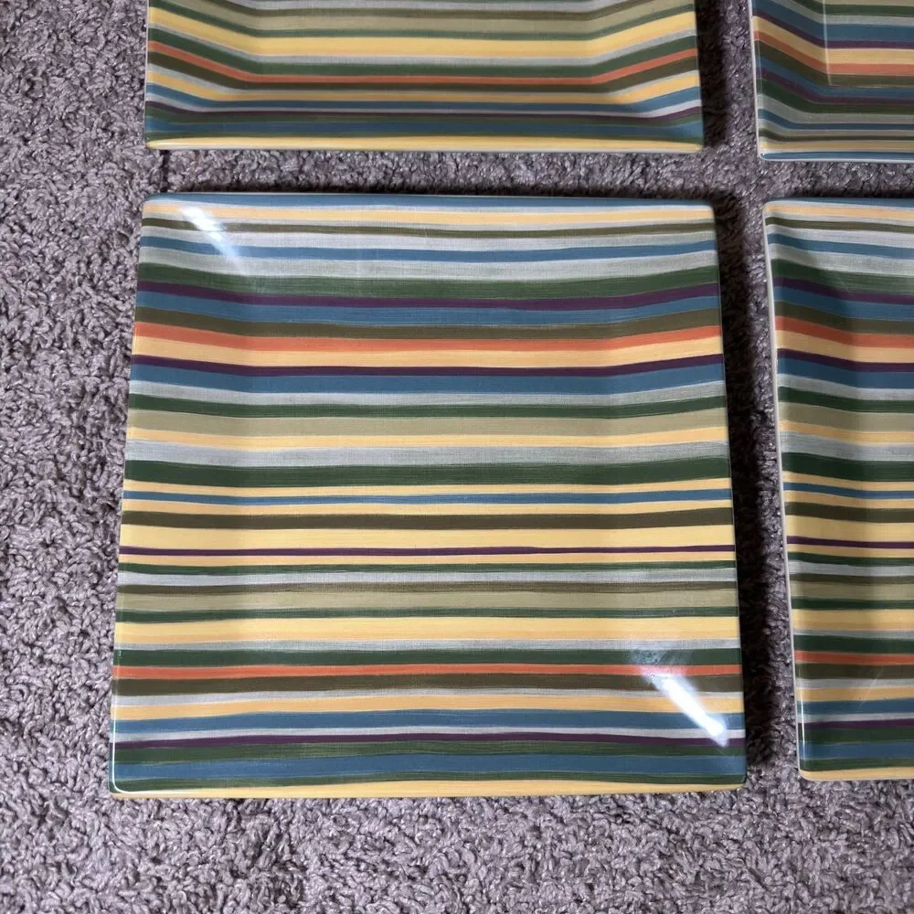 Tabletops Gallery Aurora Square Dinner Plates 10.25